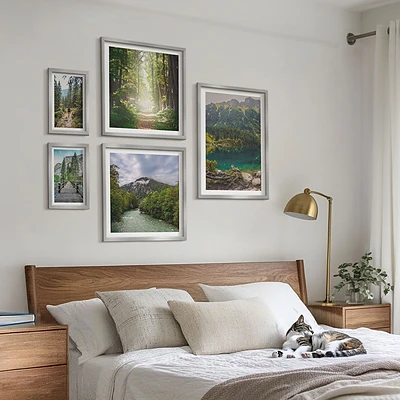 Bildergalerie-Set für die Wand mit Berglandschaften und Waldwegen