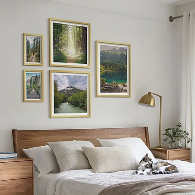 Bildergalerie-Set für die Wand mit Berglandschaften und Waldwegen