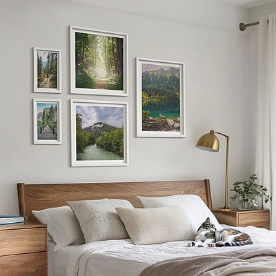 Bildergalerie-Set für die Wand mit Berglandschaften und Waldwegen