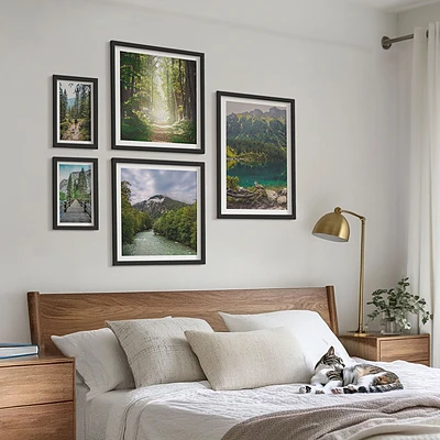 Bildergalerie-Set für die Wand mit Berglandschaften und Waldwegen