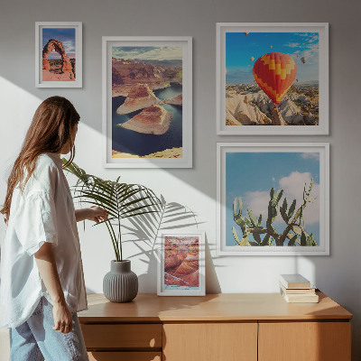 Modernes wandbilder-set Berglandschaften und Gewässer