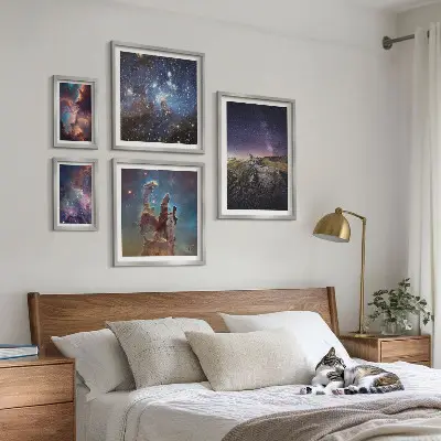 Bilderset fürs Sofa mit kosmischen Galaxienlandschaften