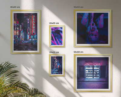 Bildergalerie-set für die wand Neonfarbene Stadtlandschaften bei Nacht