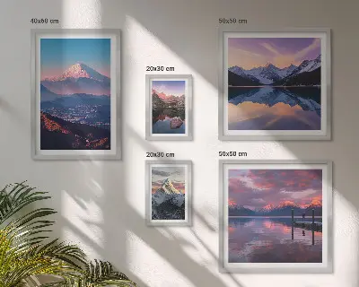 Modernes Wandbilderset Bergpanoramen mit malerischen Gipfeln