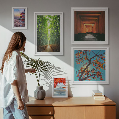 Bildergalerie-set für die wand Japanische Bambuslandschaften