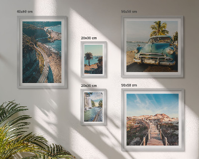 Modernes wandbilder-set Landschaften, Reisen, Autos, Natur