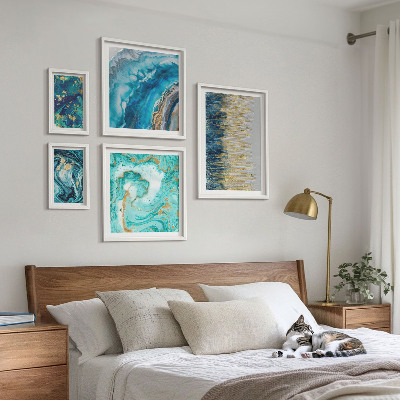 Bildergalerie-set für die wand Abstrakte blaue Kompositionen