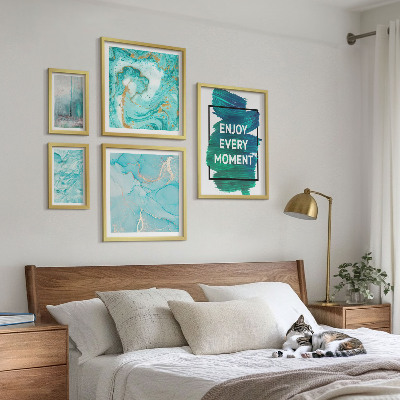 Bildergalerie-set für die wand Abstrakte Kompositionen mit Inschriften