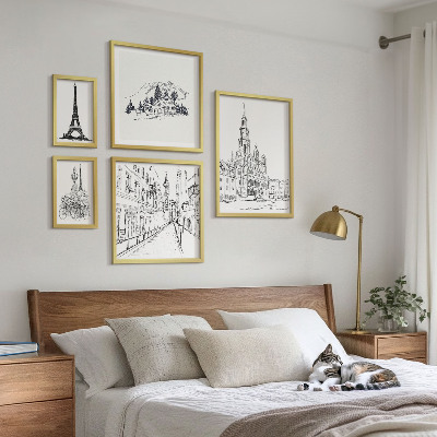 Bilderset fürs sofa Stilvolle Architekturillustrationen