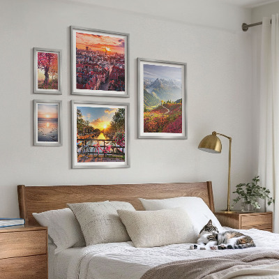 Bildergalerie-set für die wand Berglandschaft mit Blick auf die städtische Natur