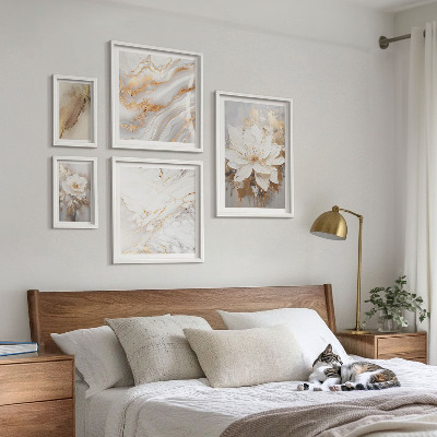 Modernes wandbilder-set Elegante Blumenarrangements
