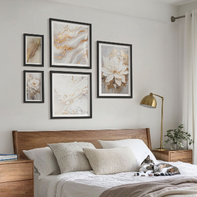 Modernes wandbilder-set Elegante Blumenarrangements