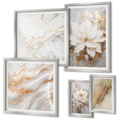 Modernes wandbilder-set Elegante Blumenarrangements