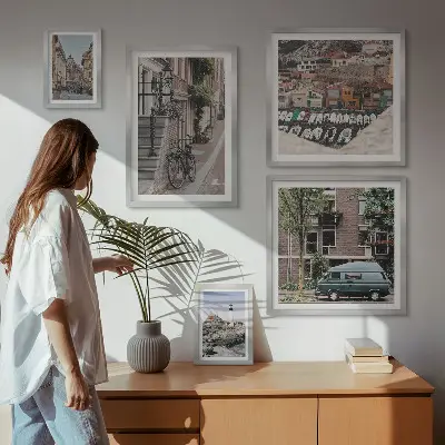 Bildergalerie-Set für die Wand Motiv Charmante Fahrradstraßen