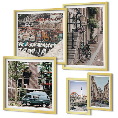 Bildergalerie-set für die wand Charmante Fahrradstraßen