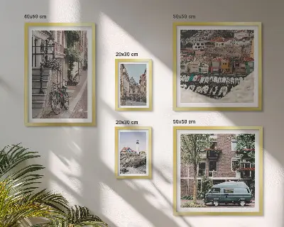 Bildergalerie-Set für die Wand Motiv Charmante Fahrradstraßen