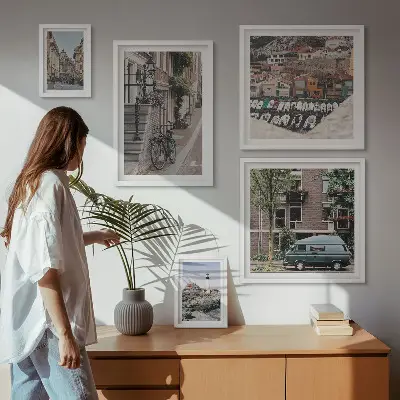 Bildergalerie-Set für die Wand Motiv Charmante Fahrradstraßen