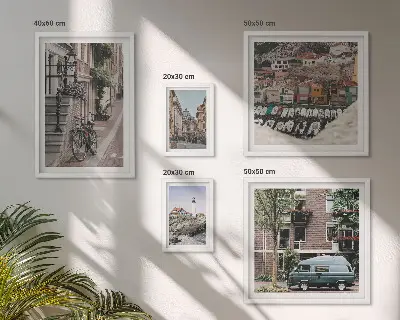 Bildergalerie-Set für die Wand Motiv Charmante Fahrradstraßen