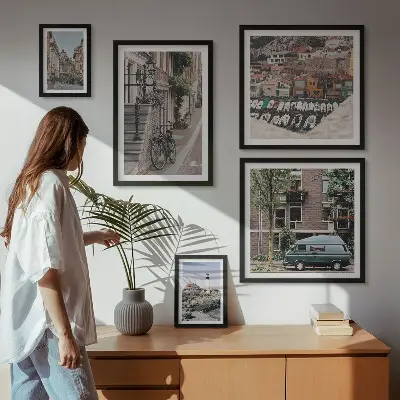Bildergalerie-Set für die Wand Motiv Charmante Fahrradstraßen