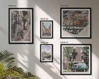 Bildergalerie-Set für die Wand Motiv Charmante Fahrradstraßen