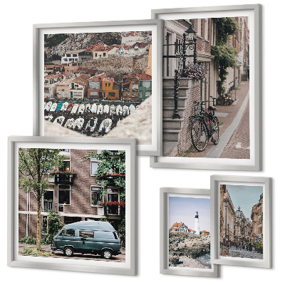 Bildergalerie-set für die wand Charmante Fahrradstraßen