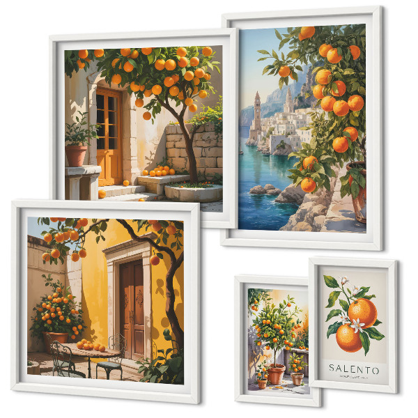 Modernes wandbilder-set Atmosphärische Fruchtansichten