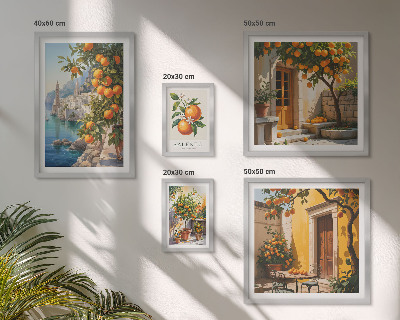 Modernes wandbilder-set Atmosphärische Fruchtansichten