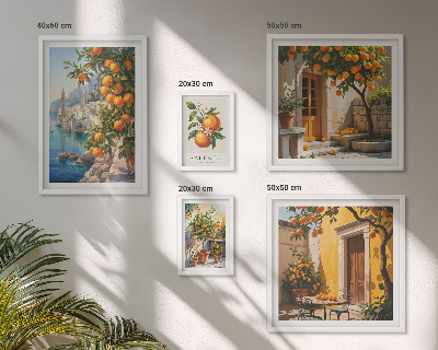 Modernes wandbilder-set Atmosphärische Fruchtansichten