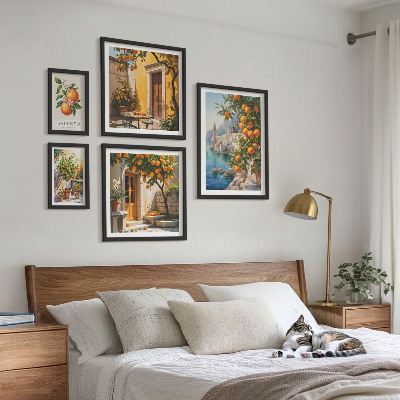 Modernes wandbilder-set Atmosphärische Fruchtansichten