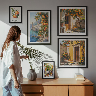 Modernes wandbilder-set Atmosphärische Fruchtansichten