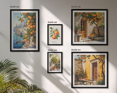 Modernes wandbilder-set Atmosphärische Fruchtansichten