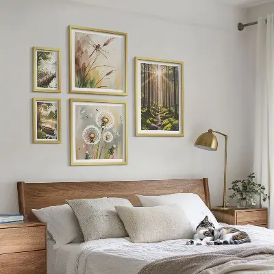 Bildergalerie-Set für die Wand mit Motiven von Waldlandschaften und Natur für eine ruhige Atmosphäre