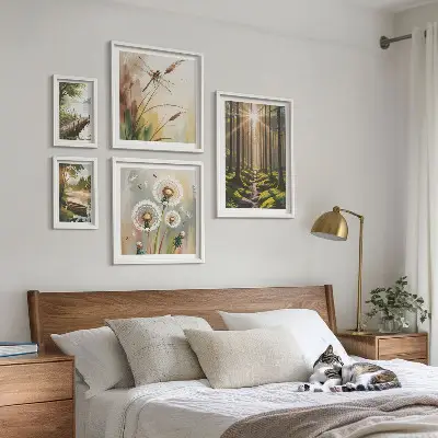Bildergalerie-Set für die Wand mit Motiven von Waldlandschaften und Natur für eine ruhige Atmosphäre