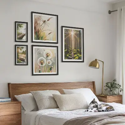 Bildergalerie-Set für die Wand mit Motiven von Waldlandschaften und Natur für eine ruhige Atmosphäre