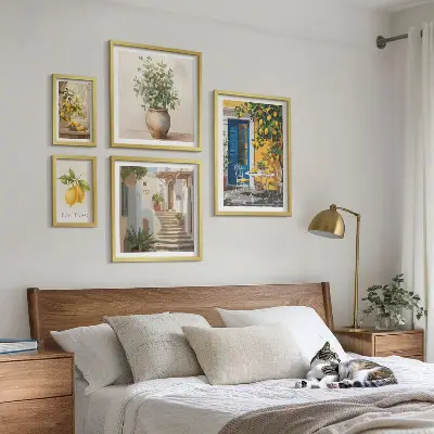 Bilderset fürs Sofa mit Zitrus-Motiven
