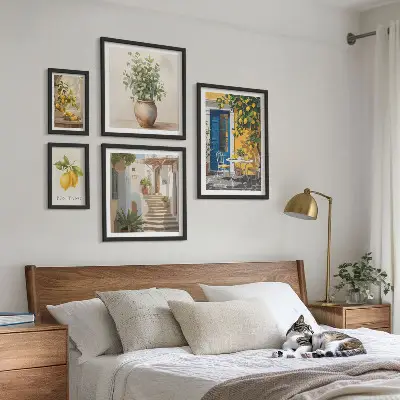 Bilderset fürs Sofa mit Zitrus-Motiven