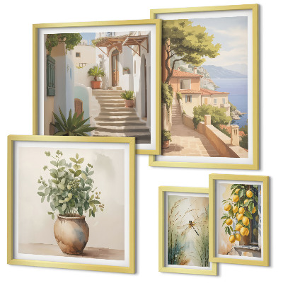 Bildergalerie-set für die wand Stilvolle Ansichten von Küstenstädten