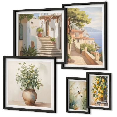 Bildergalerie-set für die wand Stilvolle Ansichten von Küstenstädten