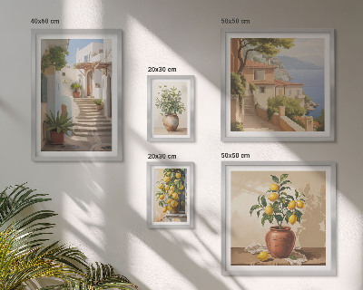 Modernes wandbilder-set Stilvolle Straßenpflanzen für den Innenbereich