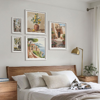 Bildergalerie-set für die wand Straßenblumen im mediterranen Stil