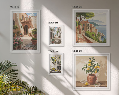 Bildergalerie-set für die wand Straßenblumen im mediterranen Stil