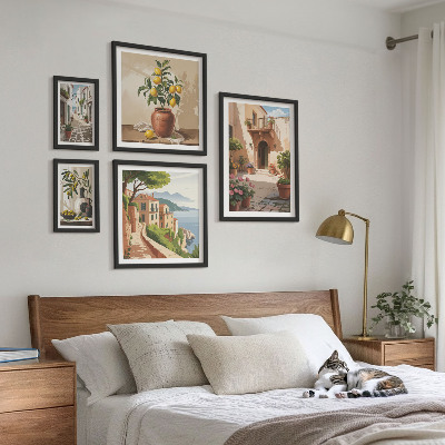 Bildergalerie-set für die wand Straßenblumen im mediterranen Stil