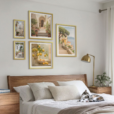 Bildergalerie-set für die wand Charmante Straßen mit Fischrestaurants