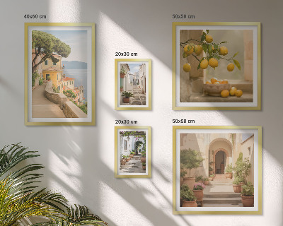 Bildergalerie-set für die wand Charmante Straßen mit Fischrestaurants