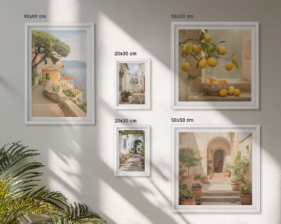 Bildergalerie-set für die wand Charmante Straßen mit Fischrestaurants