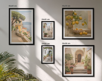 Bildergalerie-set für die wand Charmante Straßen mit Fischrestaurants