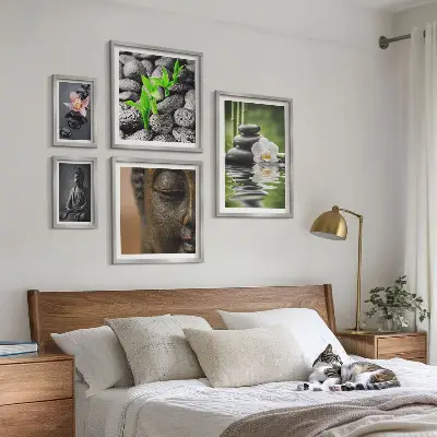 Bildergalerie-Set für die Wand mit entspannender Zen-Atmosphäre