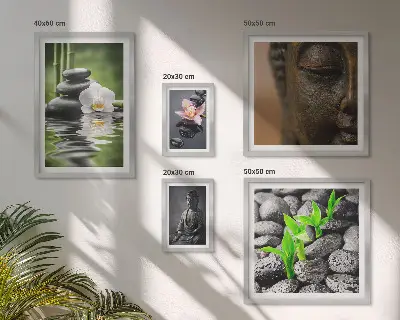 Bildergalerie-Set für die Wand mit entspannender Zen-Atmosphäre