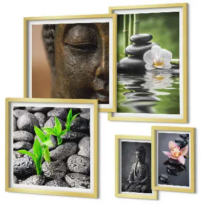 Bildergalerie-Set für die Wand mit entspannender Zen-Atmosphäre