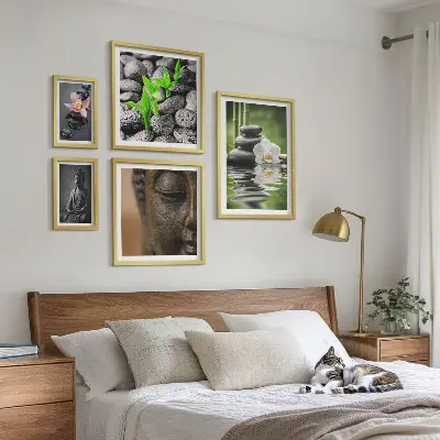 Bildergalerie-Set für die Wand mit entspannender Zen-Atmosphäre